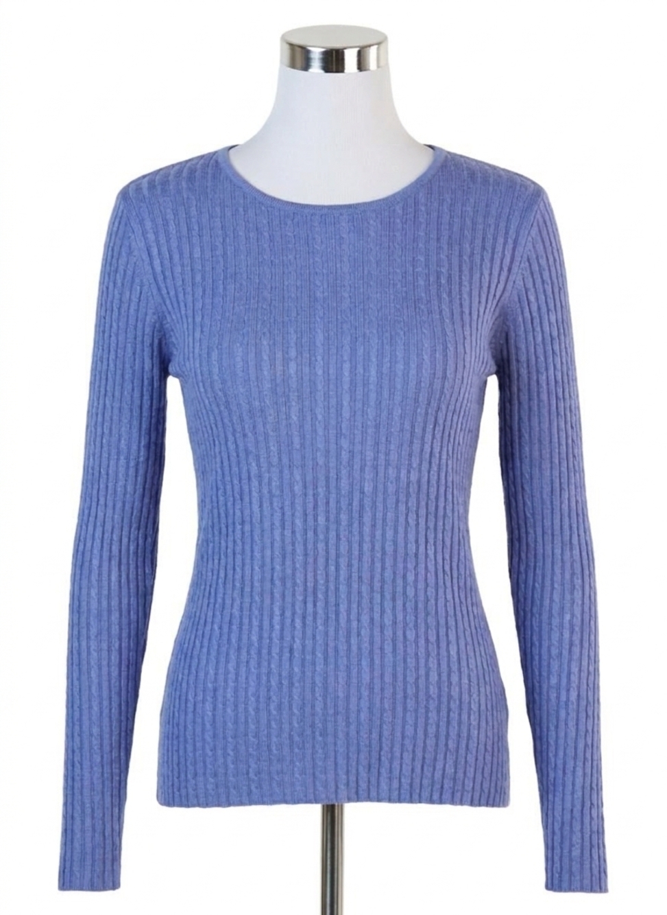 NEW ANGEL APPAREL braided scoop neck sweater in peri